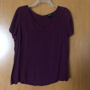 White House black market plum blouse
